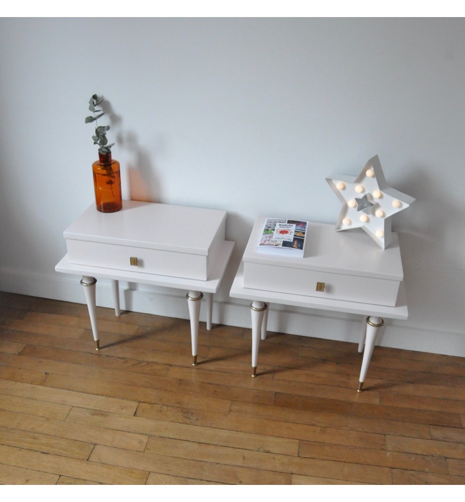 Table De Chevet Enfant Paris Prix Madame Princesse - 48cm Rose, 1 Tiroir, Pin Et MDF