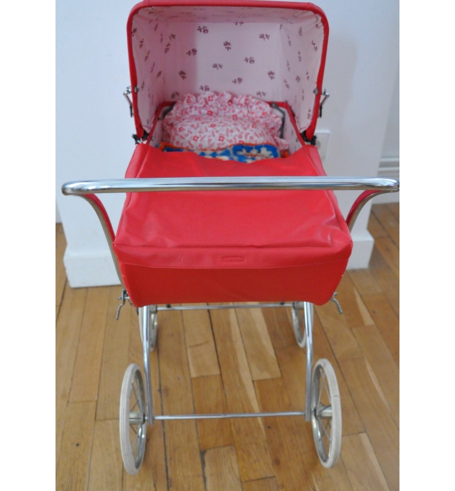 LANDAU OU CHARIOT de poupée en bois, années 50 EUR 20,00 - FR