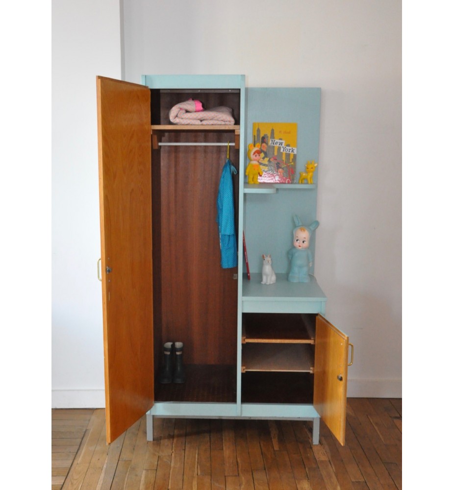 Armoire vestiaire d'internat vintage