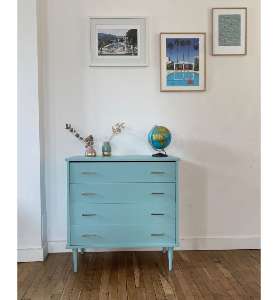 Commode vert rétro vintage