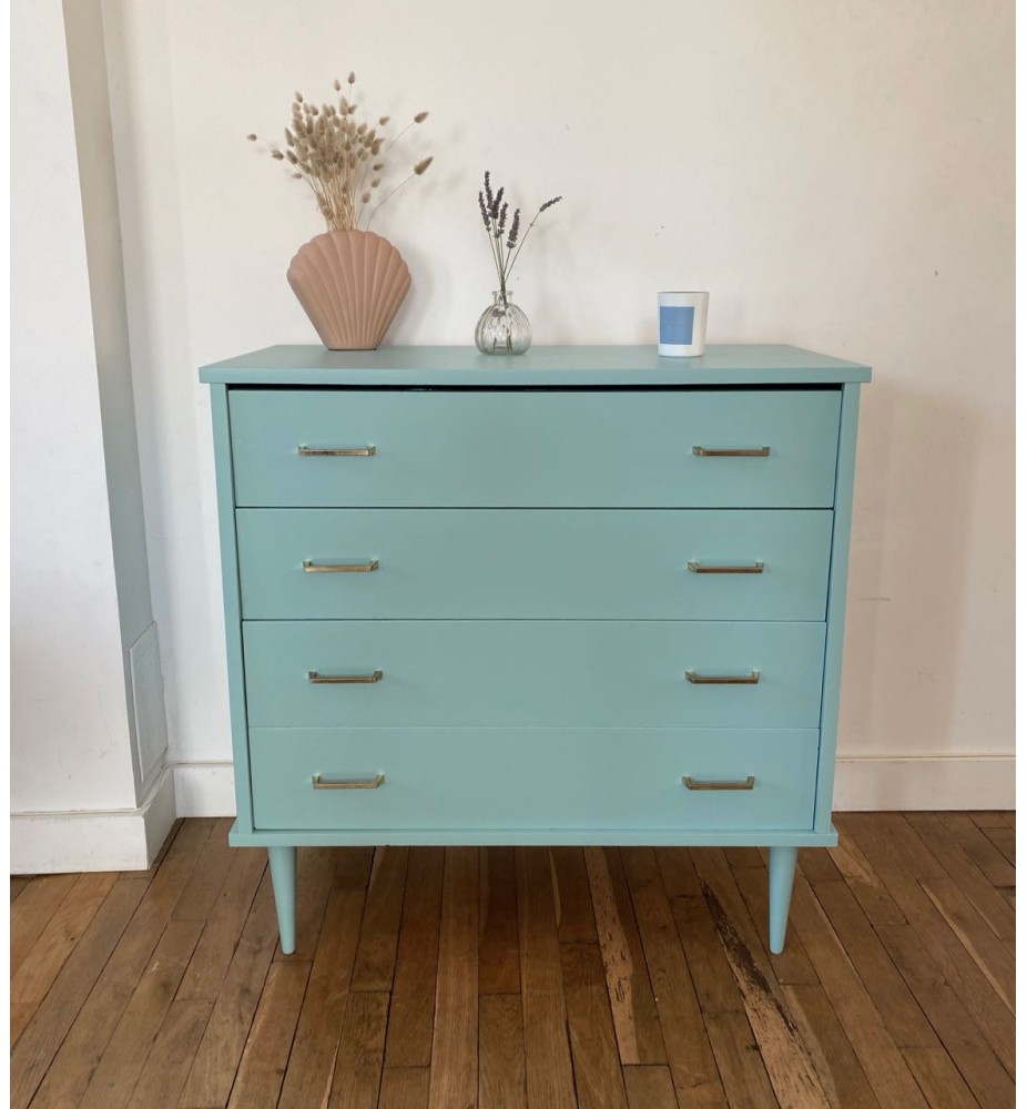 Commode vert rétro vintage
