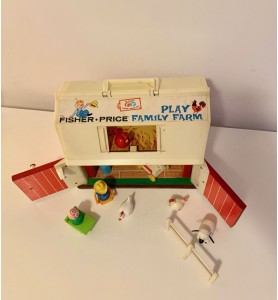 Ferme Fisher Price vintage en bois et plastique 1986 - Début de Série